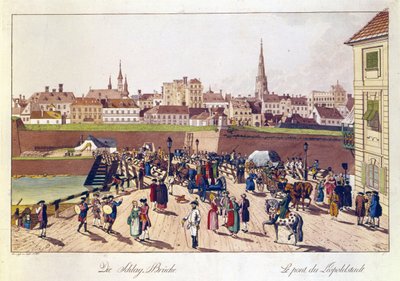 The Bridge at Leopoldstadt, Vienna by Johann Ziegler